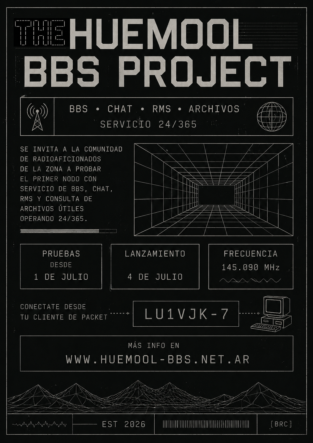 Invitation to connect to the Huemool BBS node